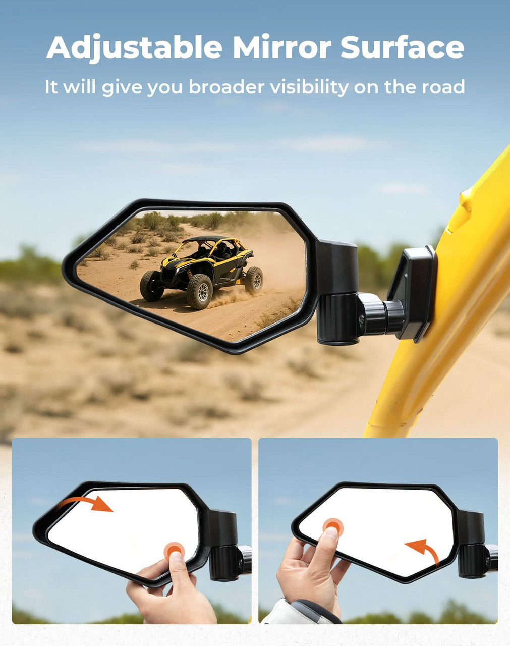 Can Am Maverick R / X3 UTV Side Mirrors Automatic Folding and Resetting