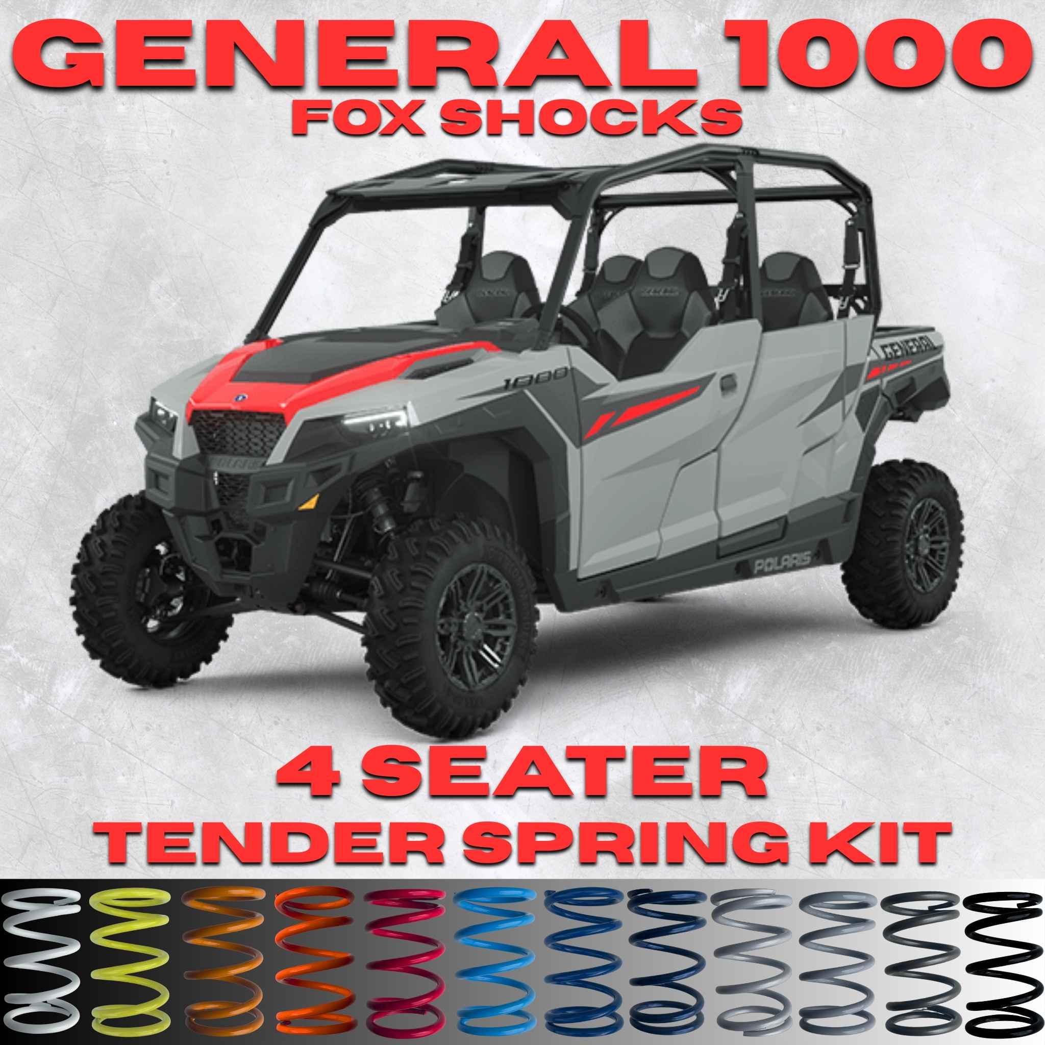 Polaris General 1000 4 Seater Tender Spring Kit (Fox Shocks)(Non XP)
