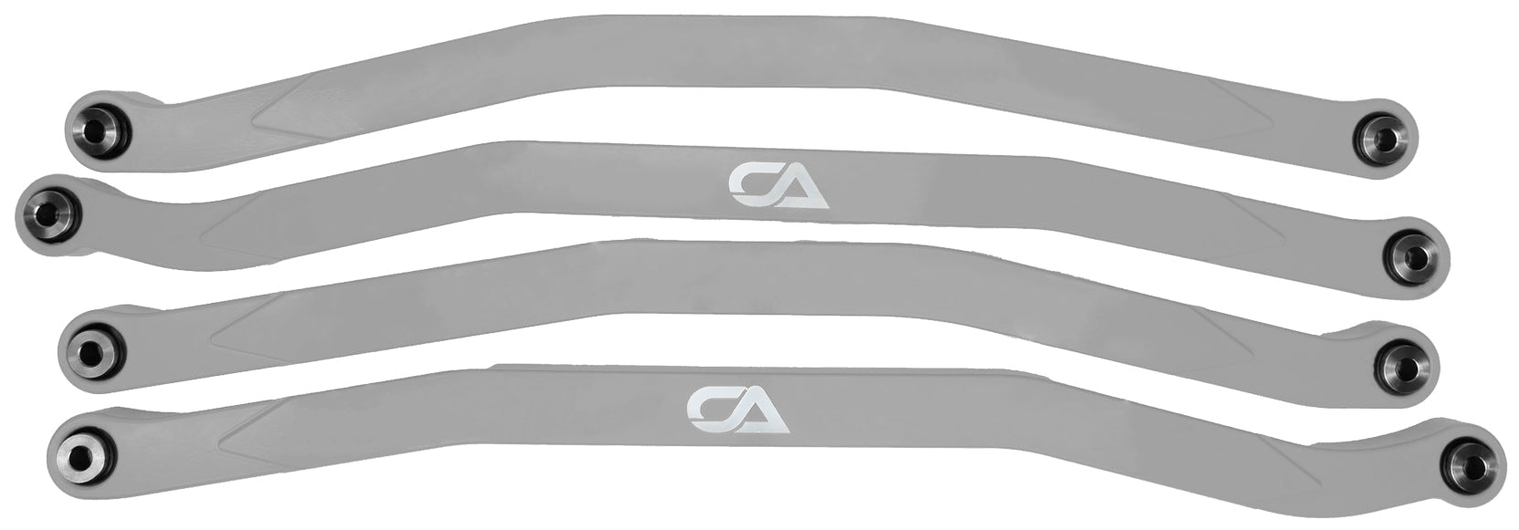 CA Technologies USA Cam-Am X3 High Clearance Radius Rods are the largest and thickest rods on the market providing strength, dependability, and affordability. 1.25 inches thick and 1.5 inches high. Built with FK Brand Spherical bearings. Kit contains four high clearance rods for the highest ground clearance.