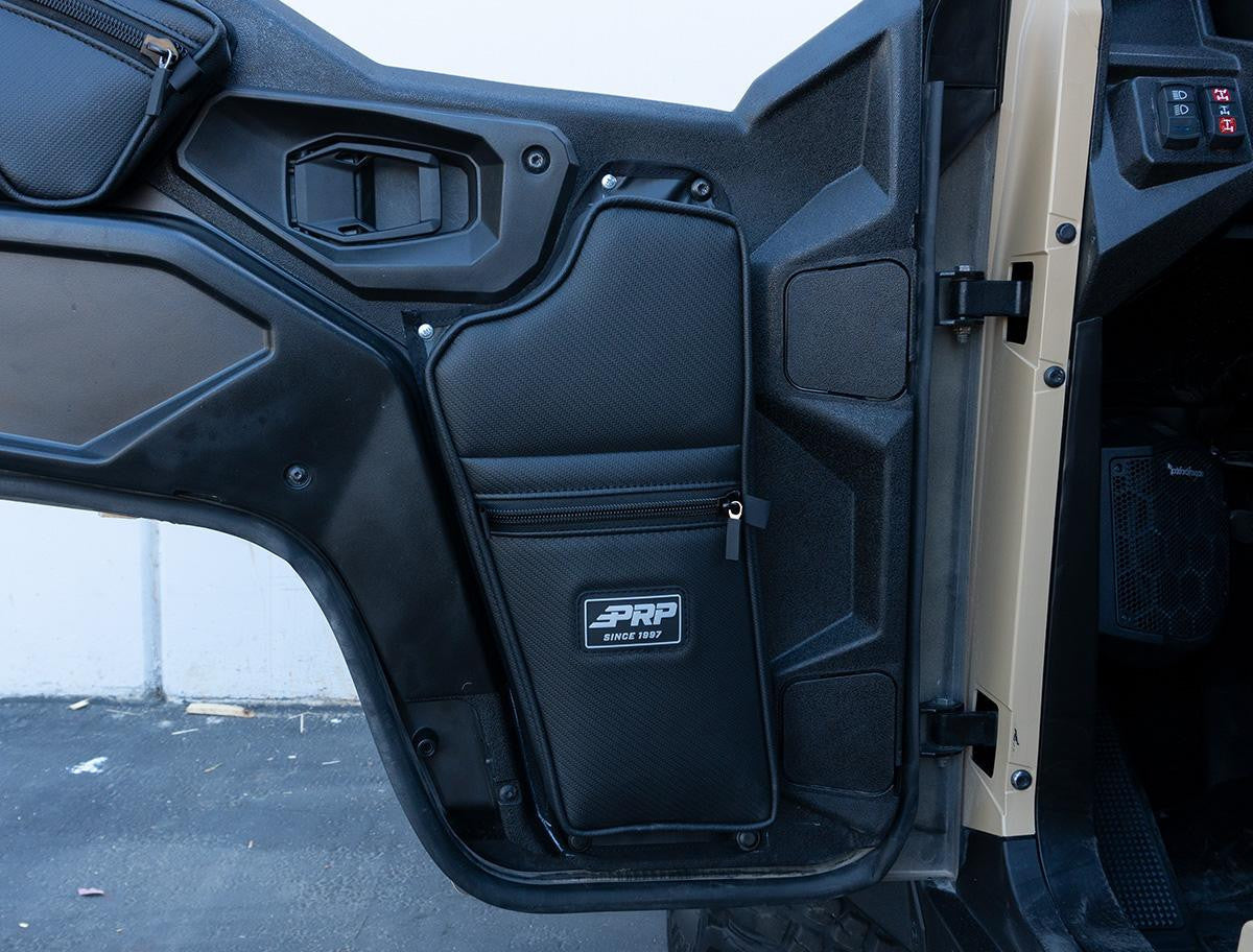  Front Lower Door Bags with Knee Pad for 16+ Polaris General (Pair)
