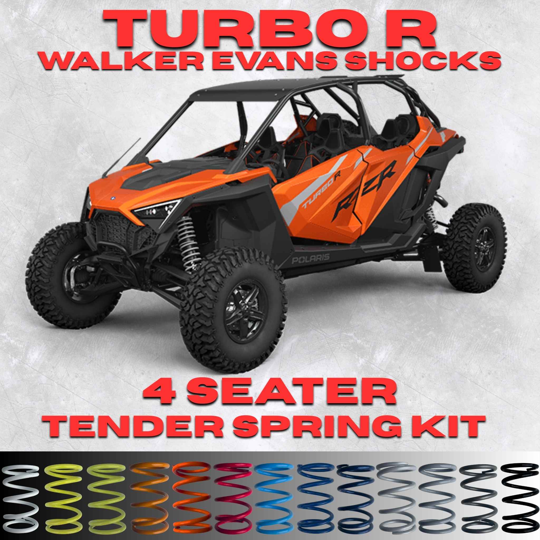 Polaris RZR Turbo R 4 Seater Tender Spring Kit (Walker Evans Shocks)
