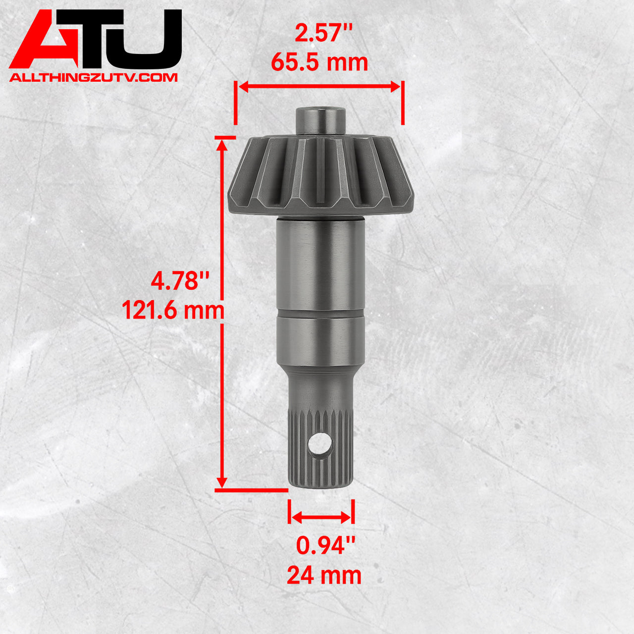 Polaris RZR Front Differential Ring & Pinion (Pinion Has Support Style)