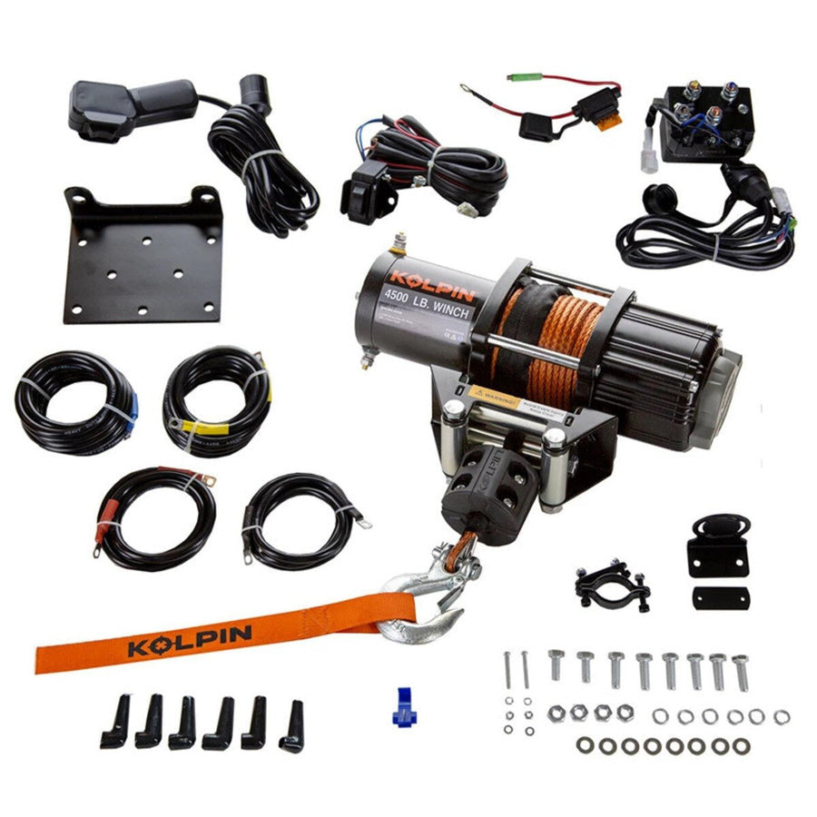 Kolpin 4500 lb Synthetic Rope Winch Kit 